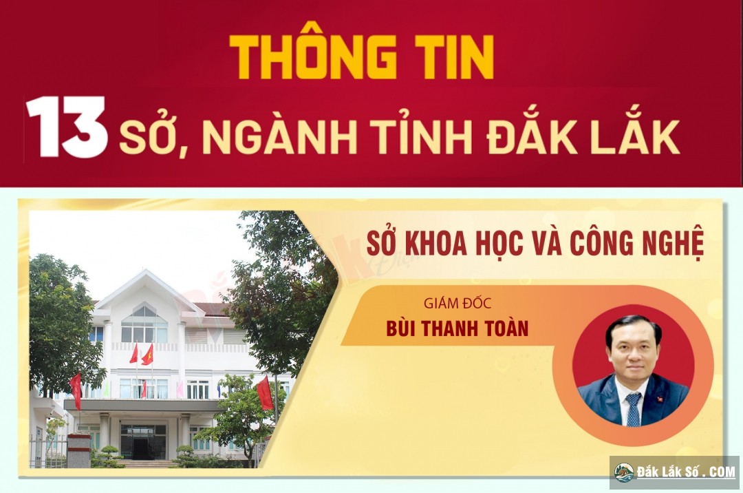 Thông tin 13 sở, ngành tỉnh Đắk Lắk